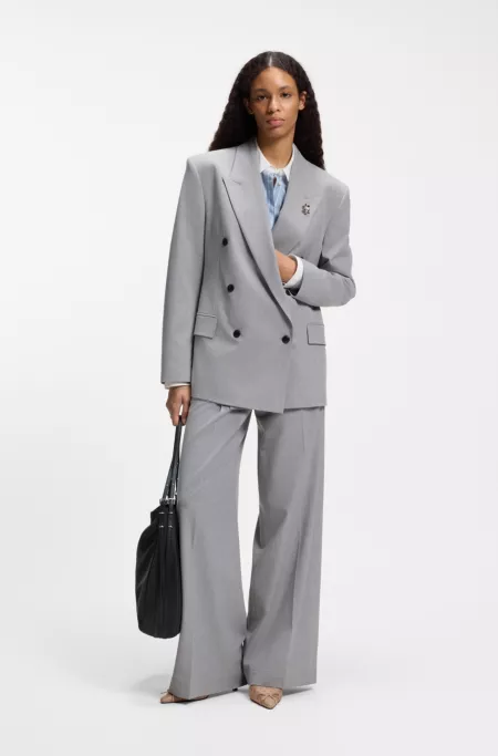 Shoulder bag with stacked logo