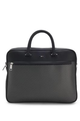 Document case in monogram print, Black