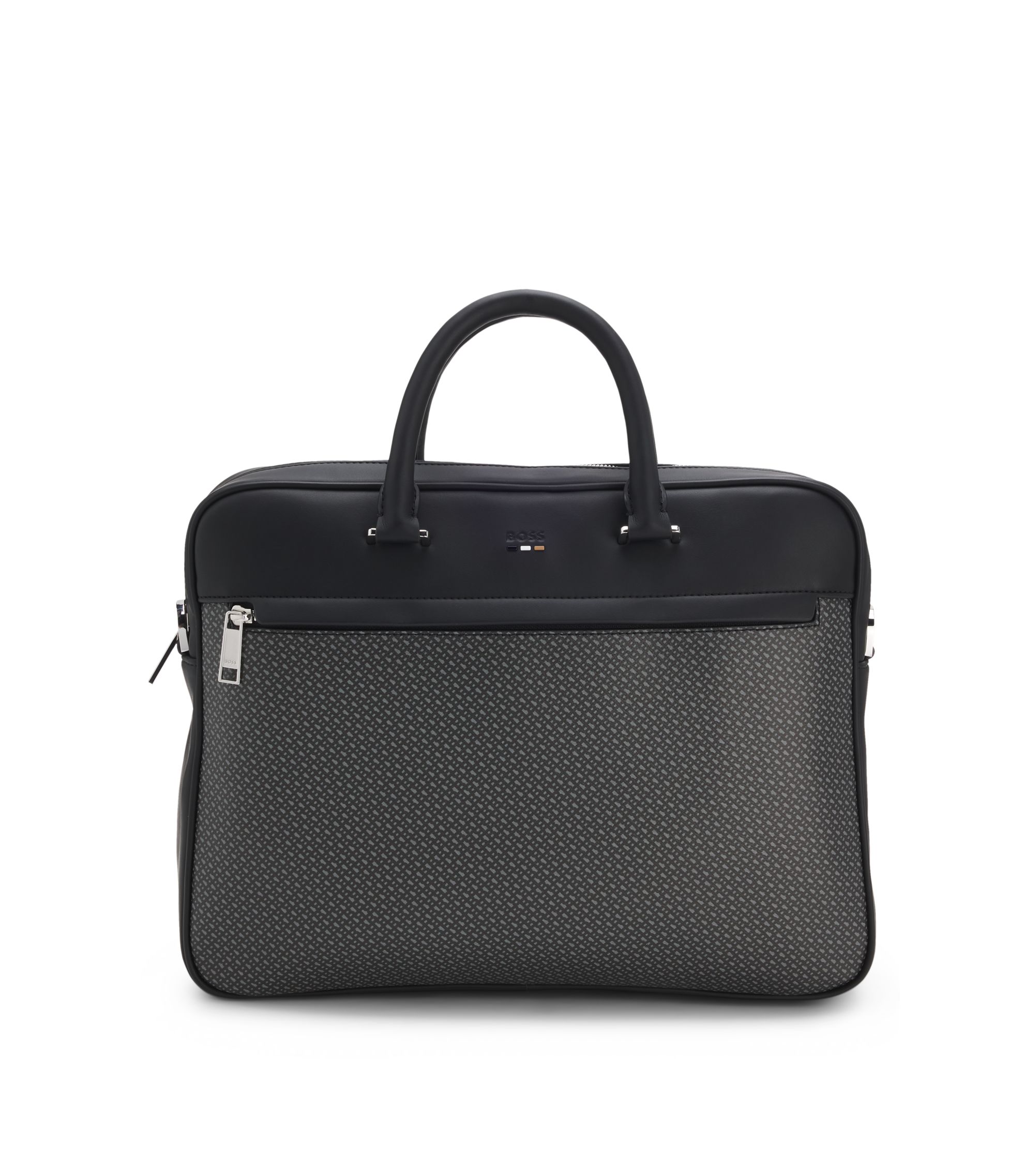 Aktentasche mit Monogramm-Print