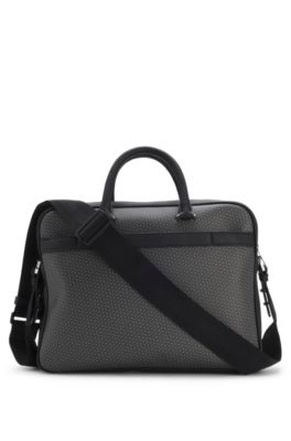 Document case in monogram print, Black