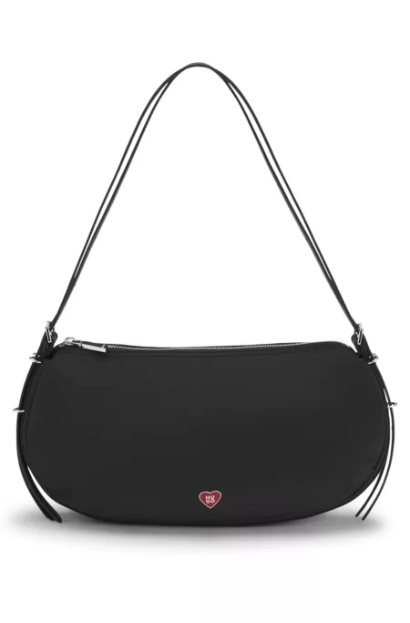Shoulder bag with stacked logo