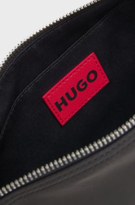 Shoulder bag with stacked logo, Black