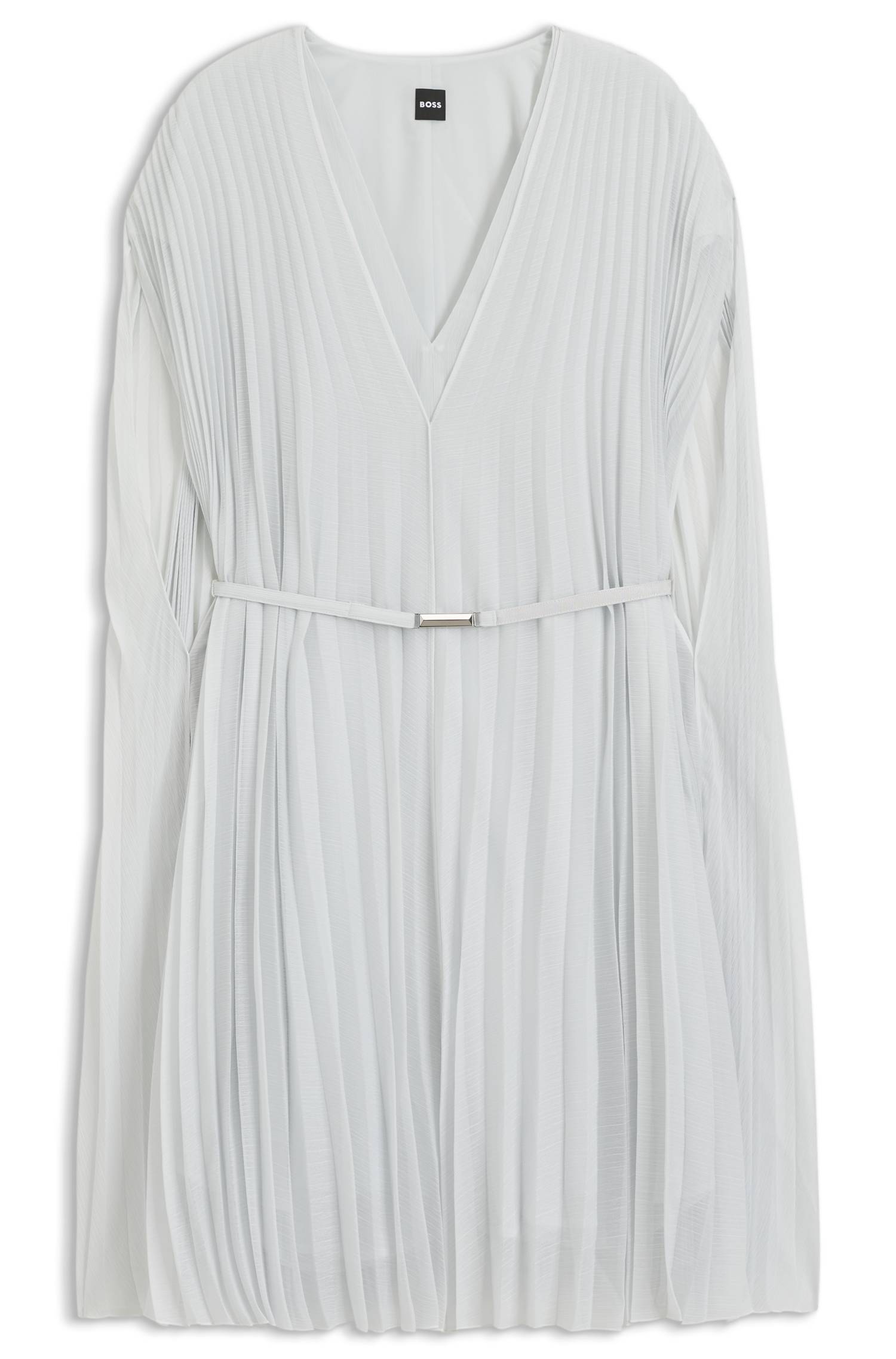 Boss Layered plissé dress with cape klänningar dam – bild 4