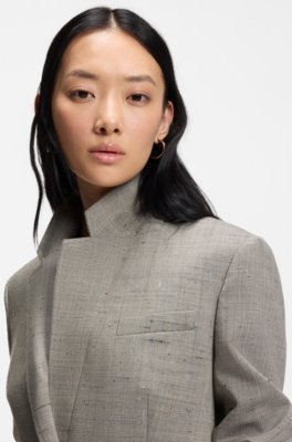 Boss Regular-fit blazer in a wool blend dam – bild 3