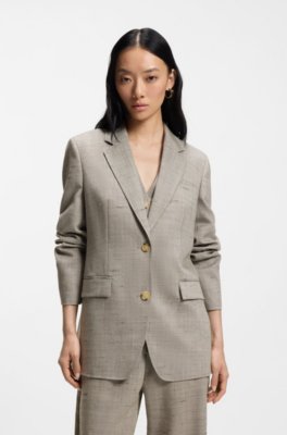 Regular-fit blazer in a wool blend