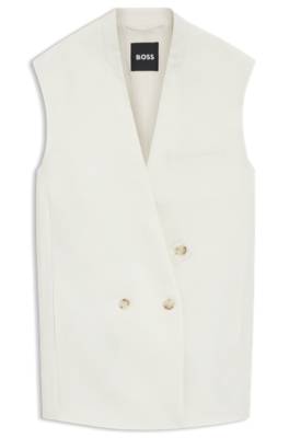 Boss Sleeveless relaxed-fit blazer in a wool blend dam – bild 4