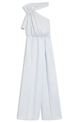One-shoulder jumpsuit with wrap-effect front 1