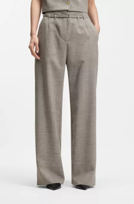 Regular-fit trousers in a wool blend