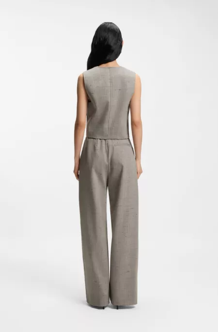 Regular-fit trousers in a wool blend