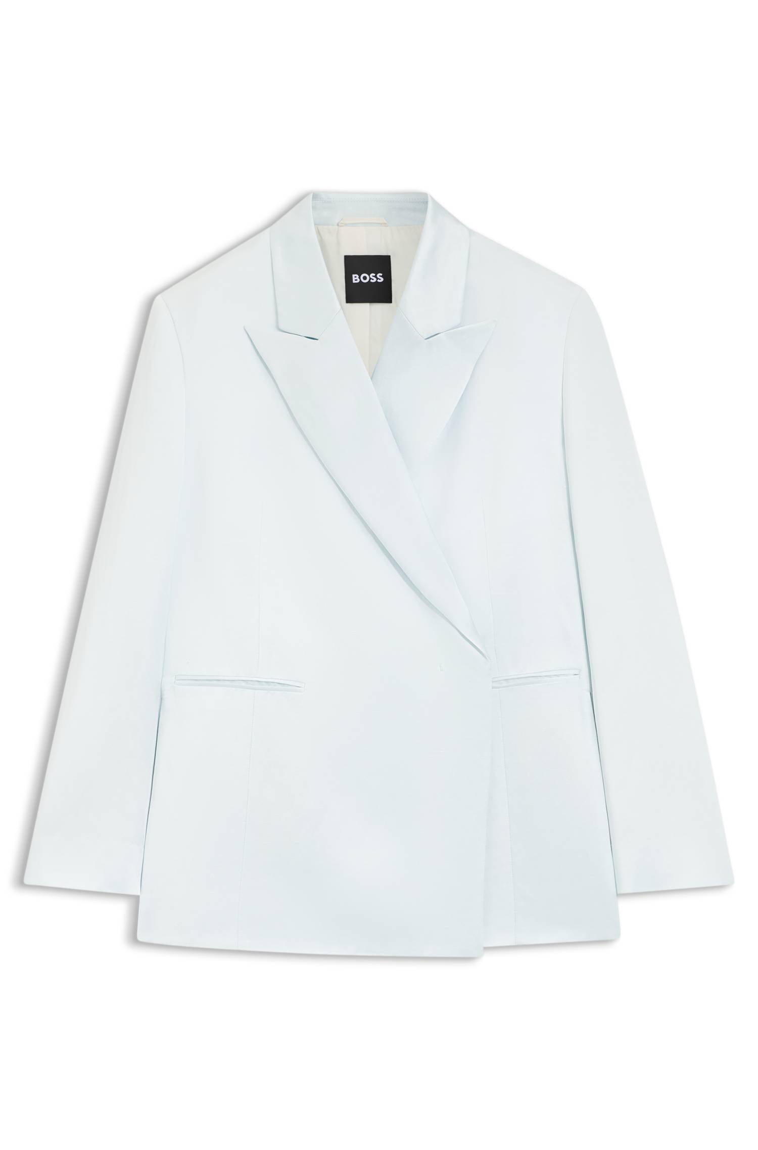 Boss Relaxed-fit blazer in sateen with concealed closure dam – bild 4