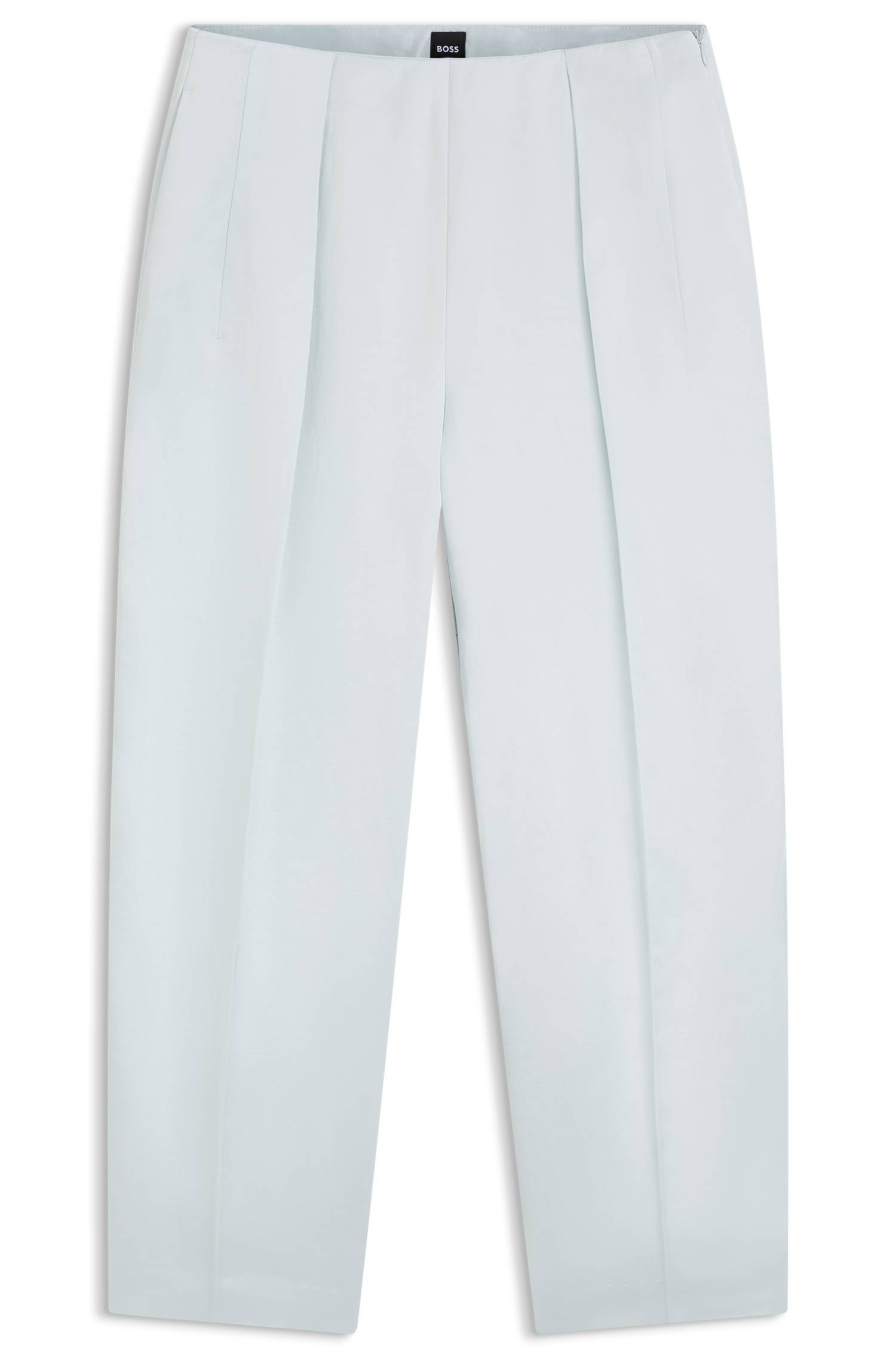 Boss Relaxed-fit trousers in sateen with front pleats byxor dam – bild 4
