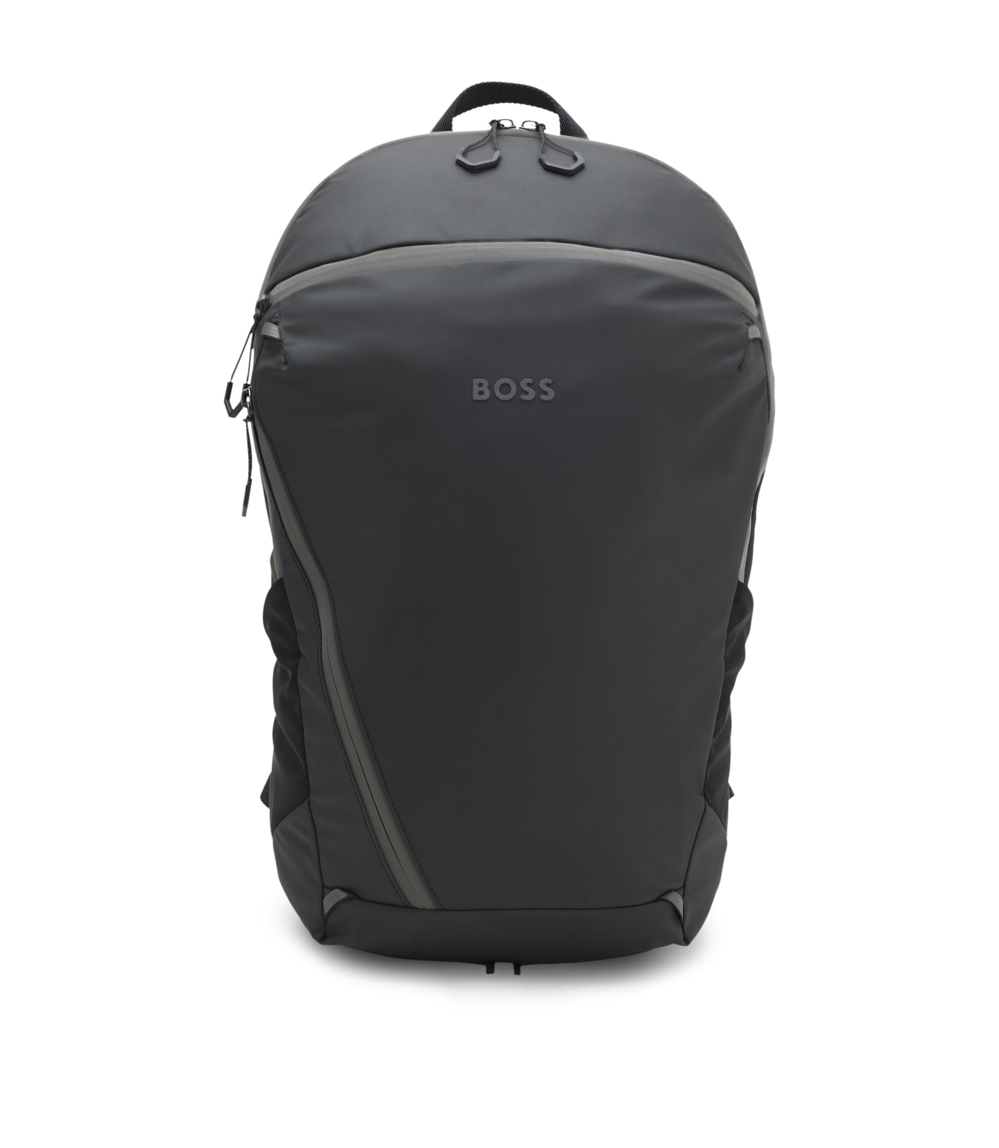 Rucksack aus Kunstleder mit reflektierenden Details