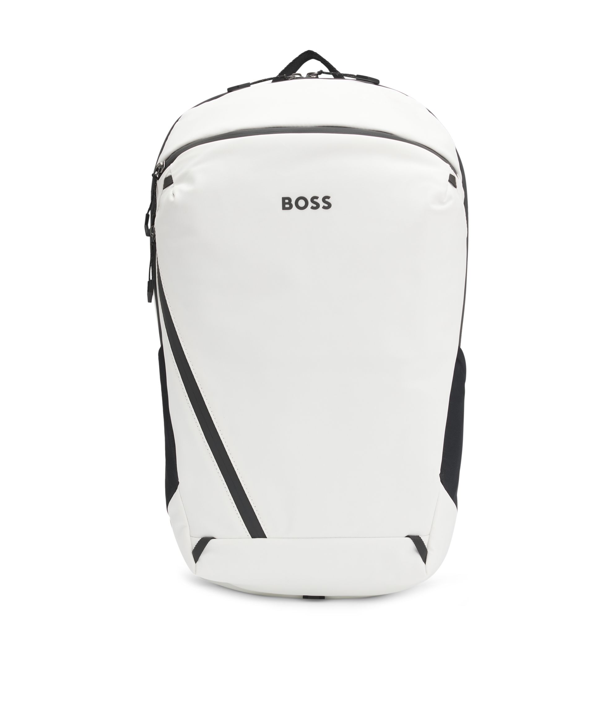 Rucksack aus Kunstleder mit reflektierenden Details