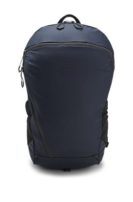 Faux-leather backpack with reflective details