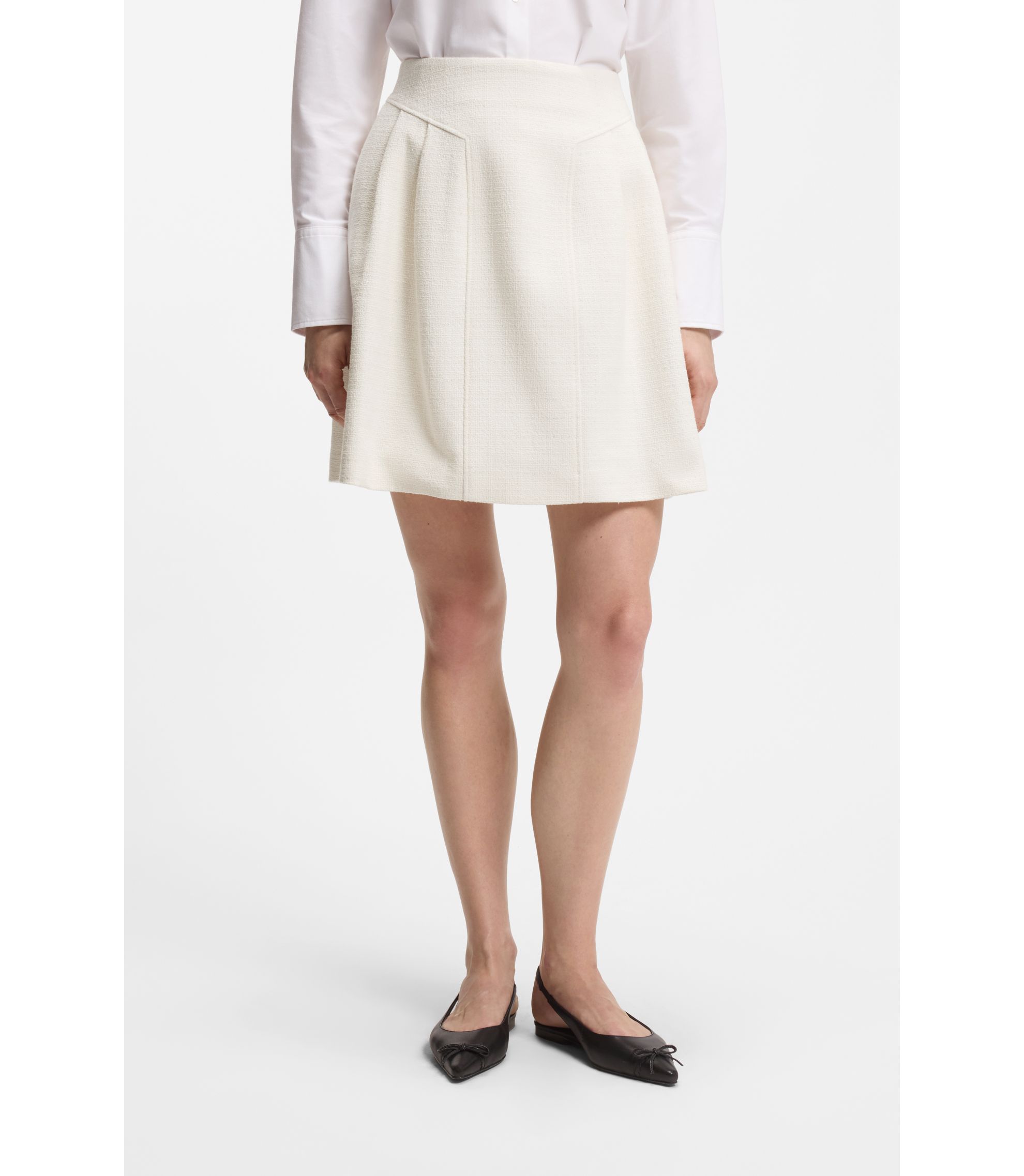 A-Linien Rock aus funkelndem Bouclé