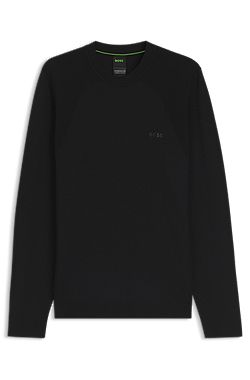 Cotton-blend sweater with bodymapping structure