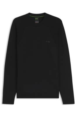 Cotton-blend sweater with bodymapping structure 1