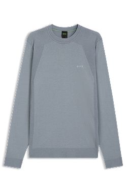 Cotton-blend sweater with bodymapping structure