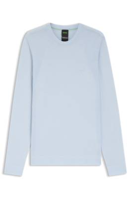 Cotton-blend sweater with bodymapping structure 1