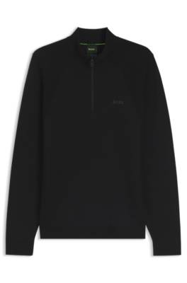 Zip-neck sweater in a cotton blend 1