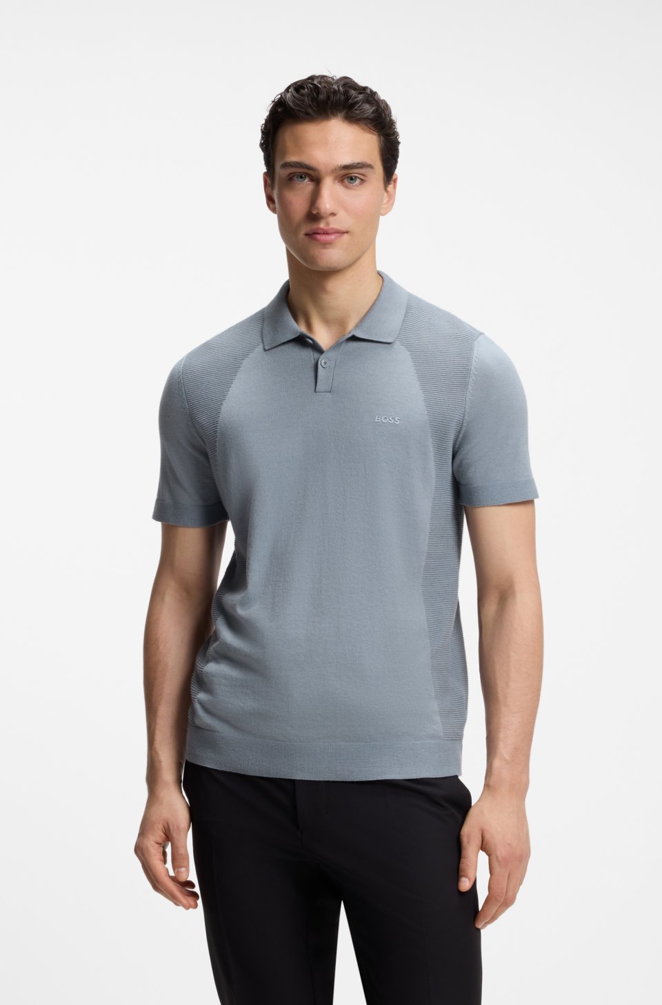 Thermoregulating knit polo