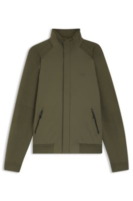 Porsche x BOSS hybrid jacket with silk, Olive