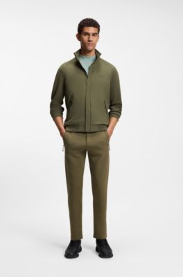Porsche x BOSS hybrid jacket with silk, Olive