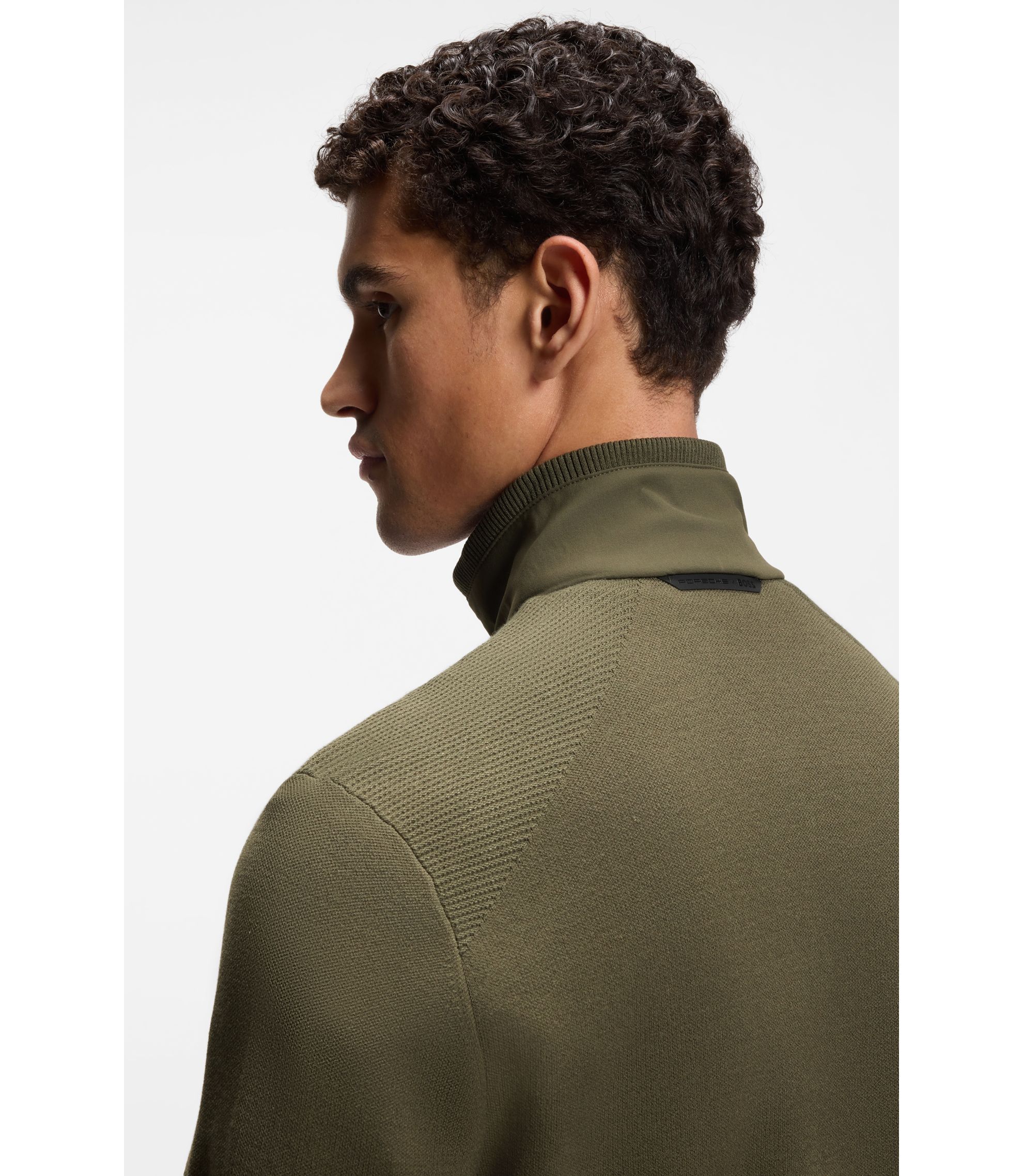BOSS - Porsche x BOSS ハイブリッドジャケット シルク入り - オリーブ