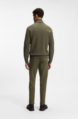 Porsche x BOSS hybrid jacket with silk, Olive