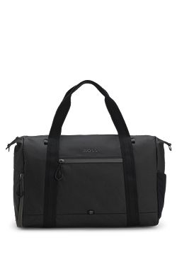 Faux-leather holdall with reflective details