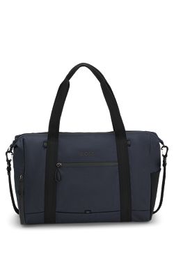 Faux-leather holdall with reflective details