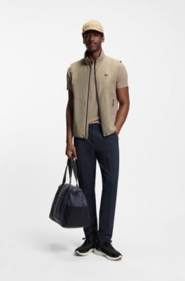 Faux-leather holdall with reflective details, Dark Blue
