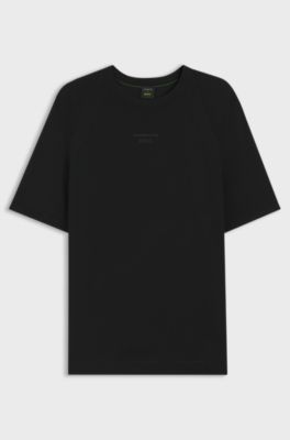 Porsche x BOSS short-sleeved sweater with logo print, Black