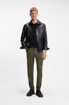 Porsche x BOSS short-sleeved sweater with logo print, Black