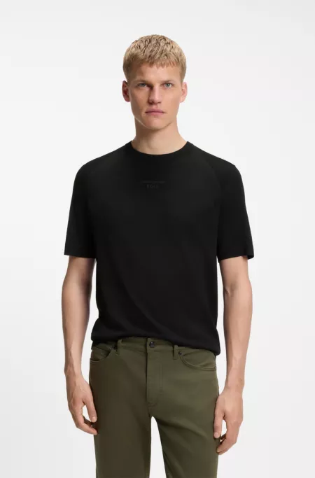 Porsche x BOSS short-sleeved sweater with logo print