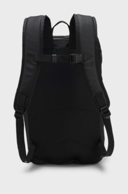 Sac &agrave; dos en twill avec logo revisit&eacute;, Noir