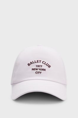 Cappellino in twill di cotone con grafica, Luce viola