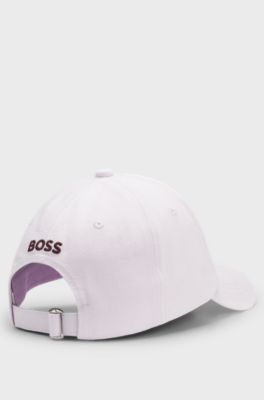 Cappellino in twill di cotone con grafica, Luce viola