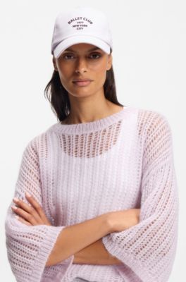 Cappellino in twill di cotone con grafica, Luce viola