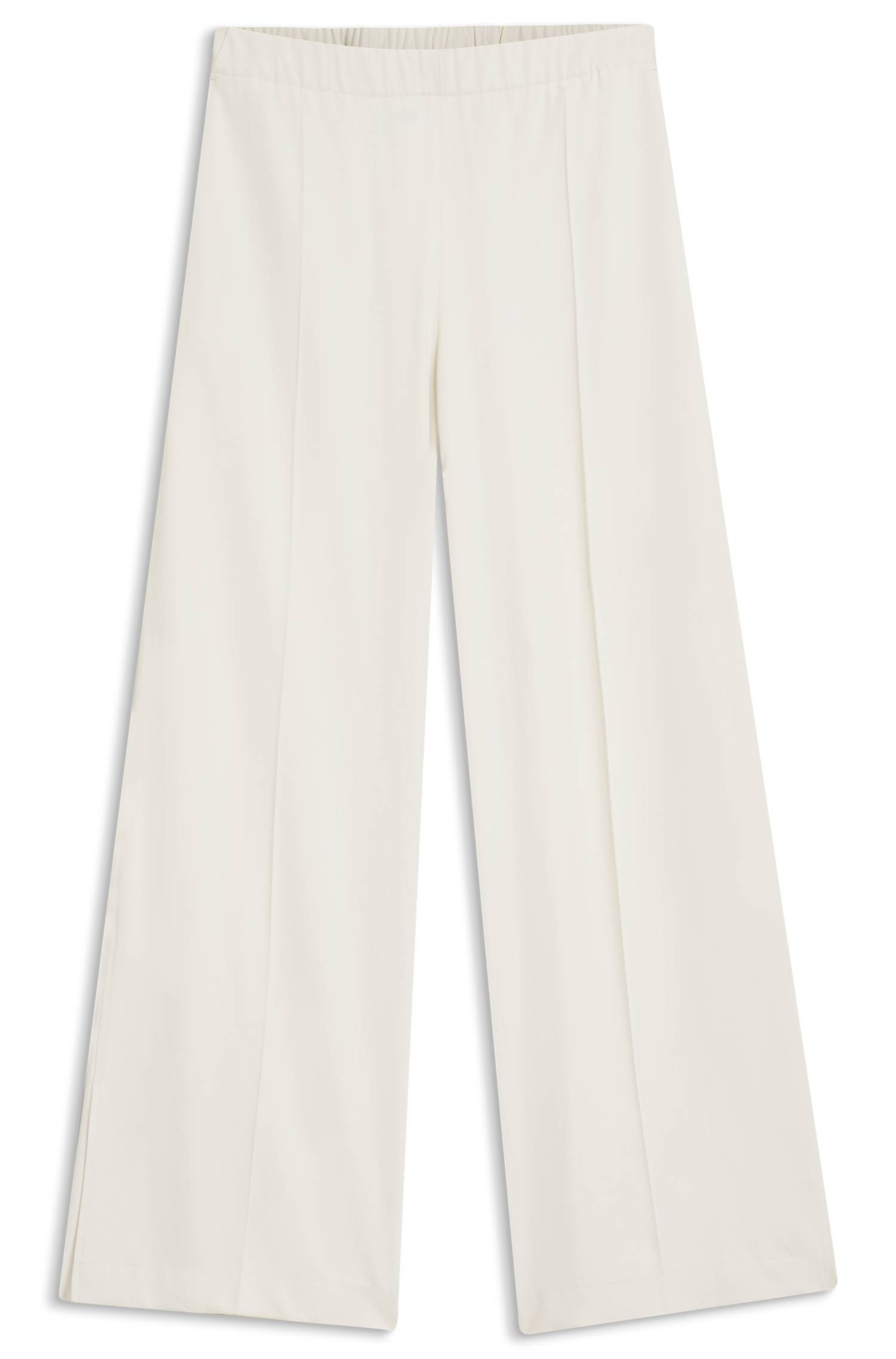 Boss Relaxed-fit wide-leg trousers in lightweight twill byxor dam – bild 4