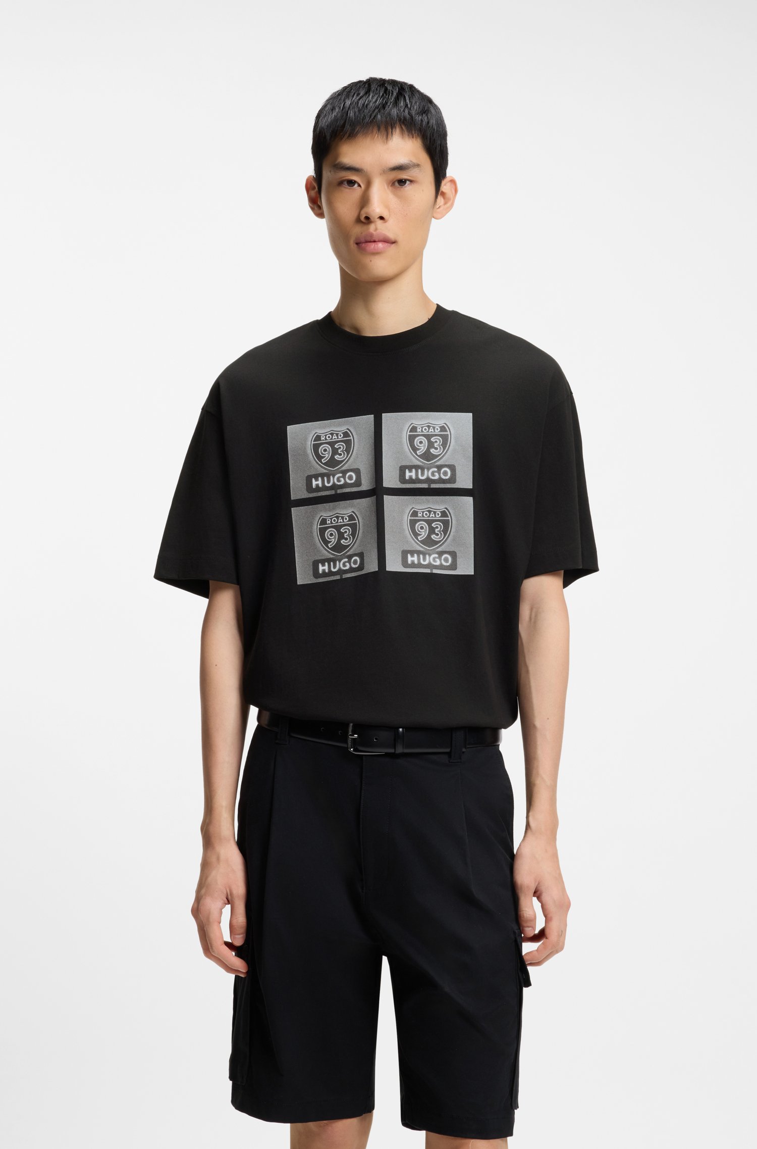 Hugo T-shirt 'Draxon' grå / antracit / svart herr – bild 2