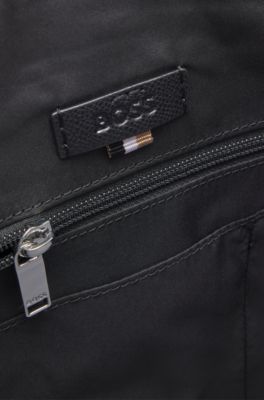 Single document case with logo lettering, Black