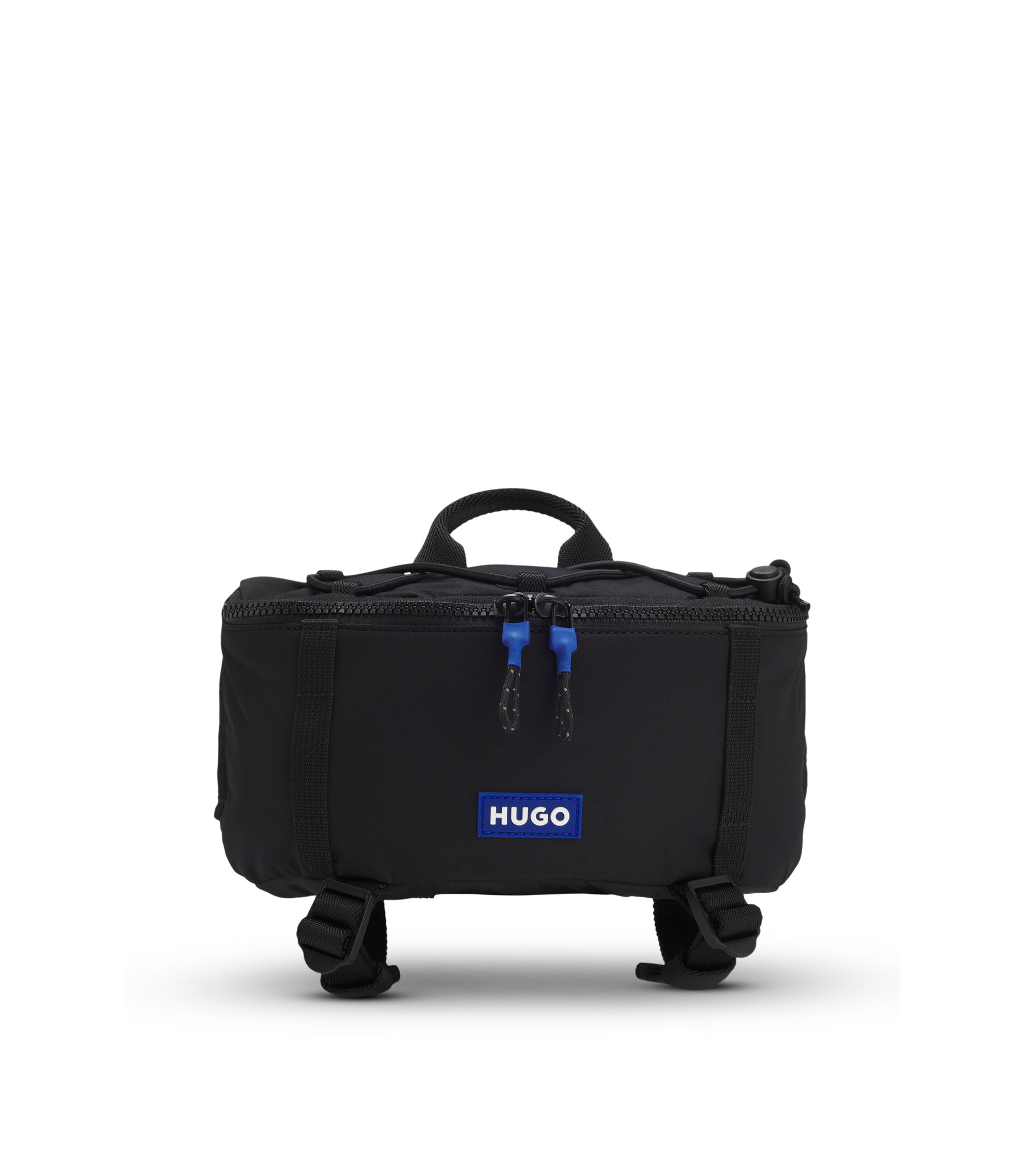 Gürteltasche mit blauem Logo-Label