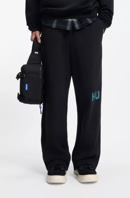 Sac ceinture avec étiquette logotée bleue