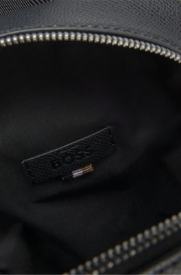 BOSS - Mono-strap backpack with polished trims - Black