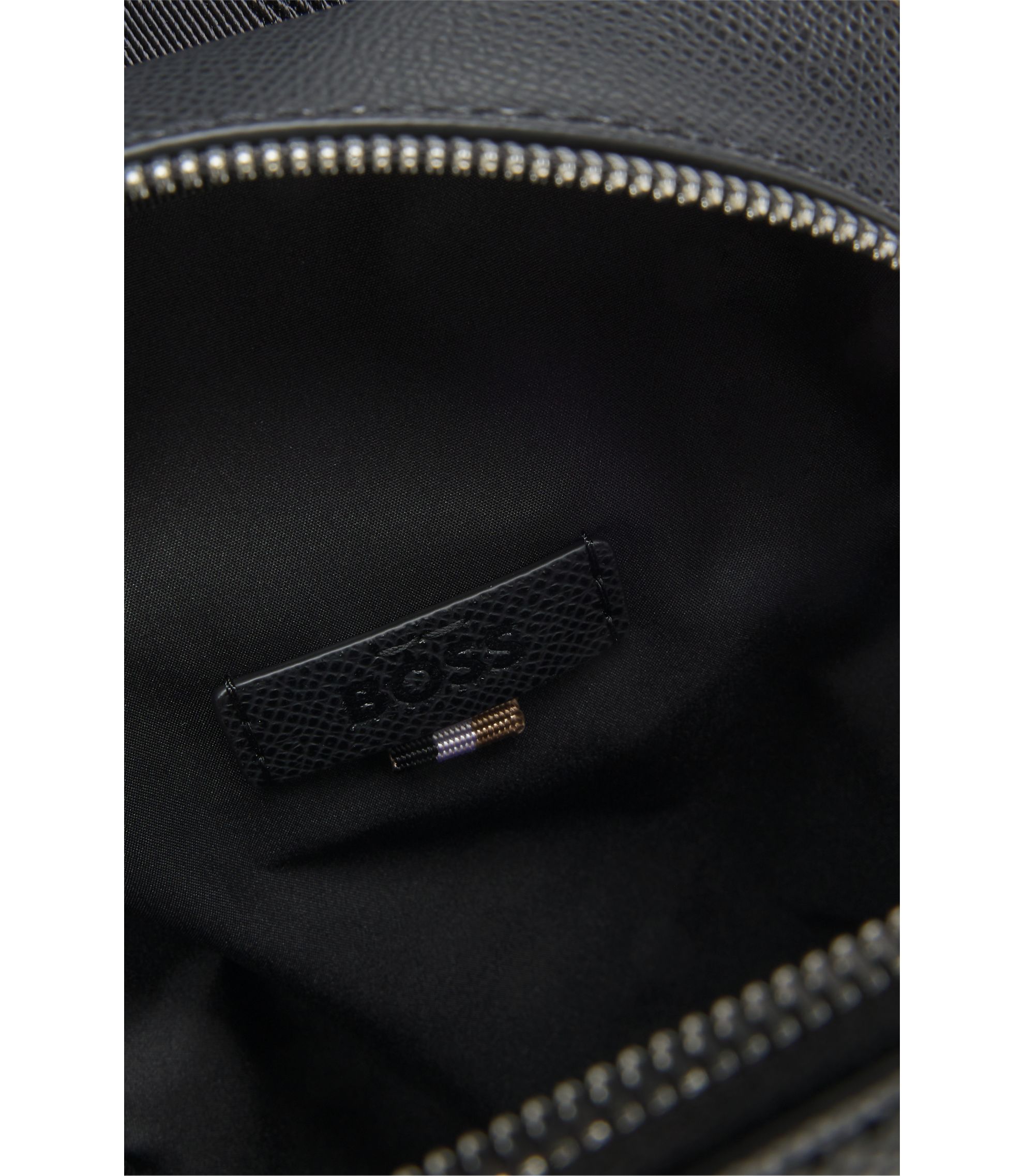 BOSS - Mono-strap backpack with polished trims - Black