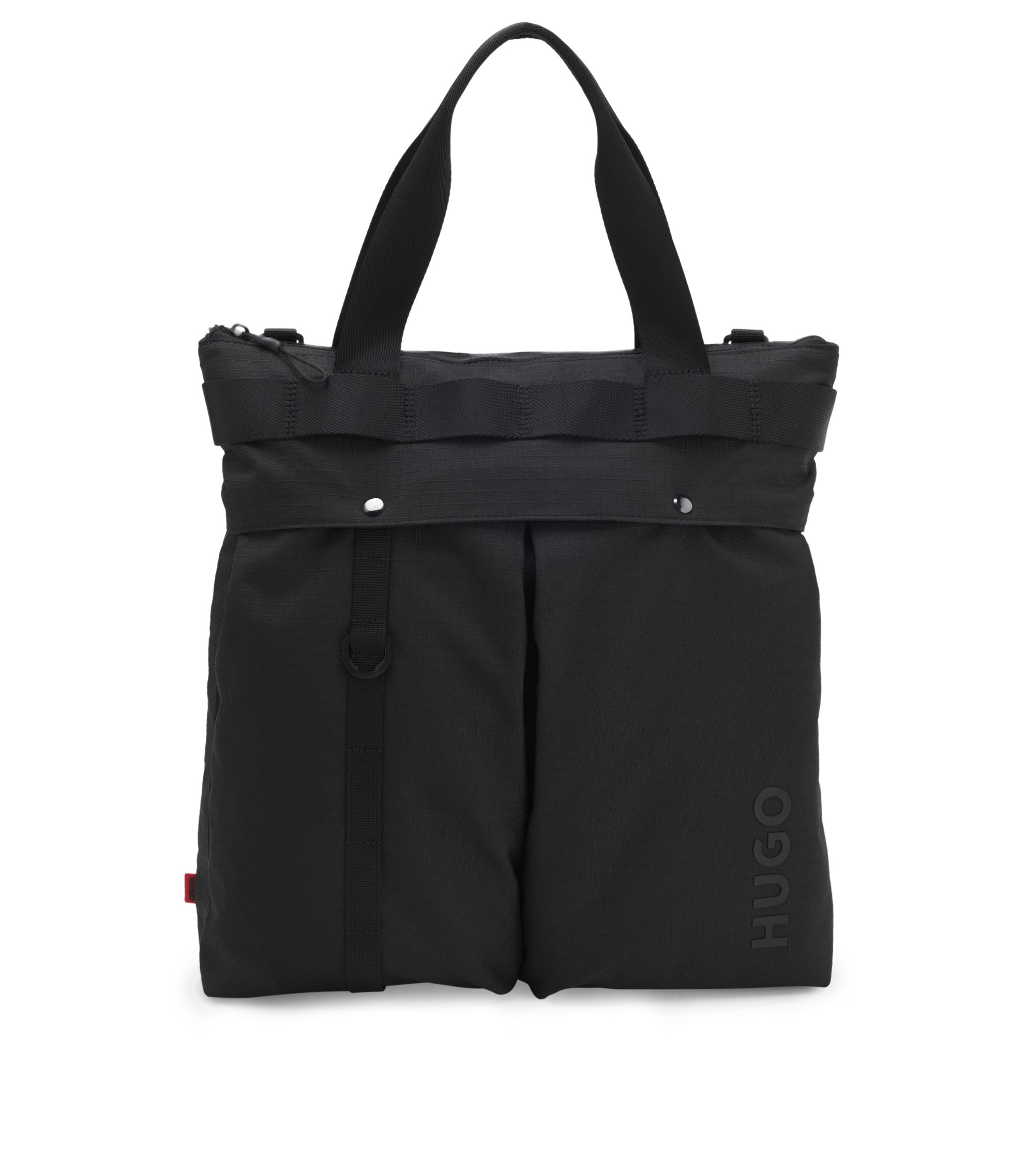 Tote Bag aus Ripstop mit Logo-Schriftzug