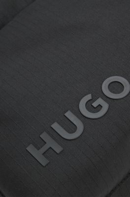 Draagtas van ripstop met logoletters, Zwart