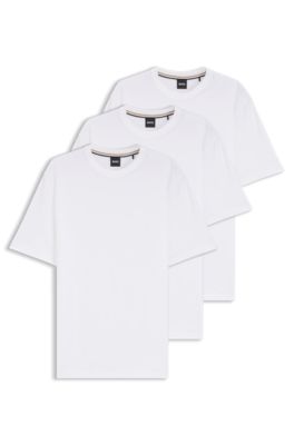 Three-pack of crew-neck T-shirts in cotton, White