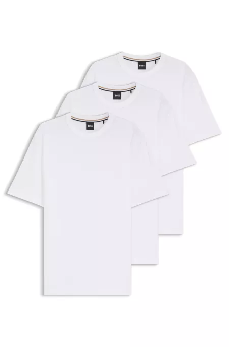 Three-pack of crew-neck T-shirts in cotton